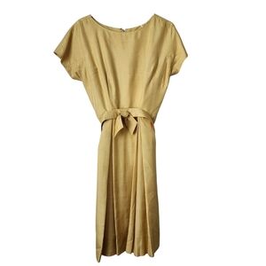 JENNIFER x VINTAGE 50's‎ golden yellow dress bow waist
